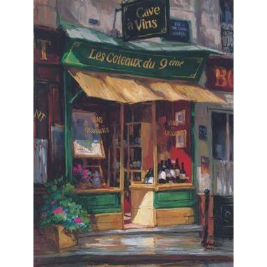Montmarte Wine Shop Poster Print