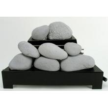 Rasmussen 20 Inch Light Grey ALTERNA Vent Free Propane Gas FireStones With Black Chassis And Manual Safety Pilot