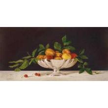 Fruit In An Oval Of Silver Poster Print