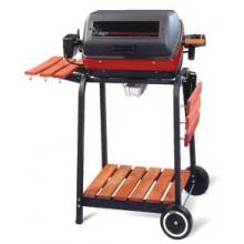 Meco Electric Grills - 9329W Electric BBQ Grill On Cart With Rotisserie And Fold Down Side Tables