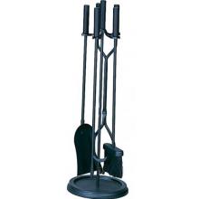 UniFlame 5 Piece Black Fireset W/ Straight Handles