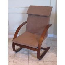 International Caravan Bentwood Rocking Chair With MicroFiber Cushion Brown