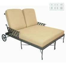 Windham Castings Savannah Tailored Back Double Chaise Lounge Cushion , Wonderweave Parchment LX