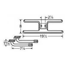 Stainless Steel H Twin, Centered, 2.25 Inch Offset Burner 11002-78002