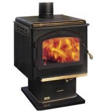 Napoleon 1900K Deluxe EPA Large Wood Burning Stove - Black W/ Gold Plated Louvres