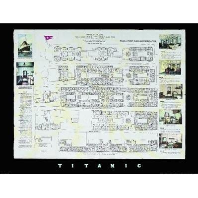 Titanic Deck Plan Poster Print