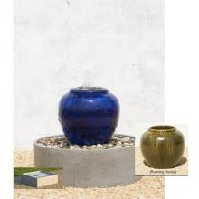 Campania Glazed Nirvelli Low Jar Fountain - Square Basin