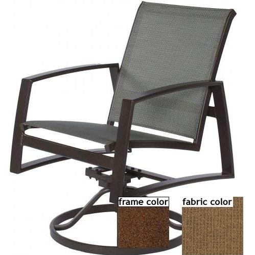 Suncoast Vision Sling Hi-Back Swivel Tilt Chair - Cabernet Frame And Raku Fabric