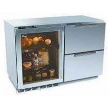 Perlick Outdoor Double Refrigerator With Overlay Glass Door And Integrated Drawers (Requires Custom Panels)