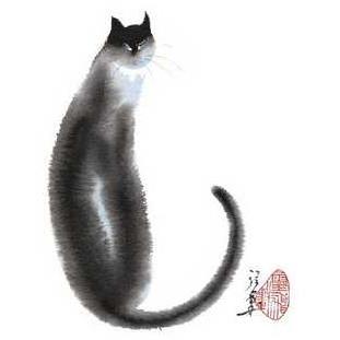 Chinese Cat II Poster Print