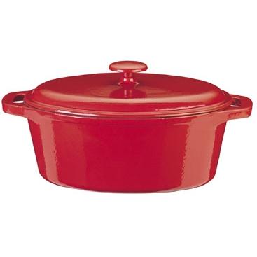 Red 7 Qt Porcelain Coated Oval Roaster