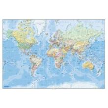 Political World Map - German Poster Print