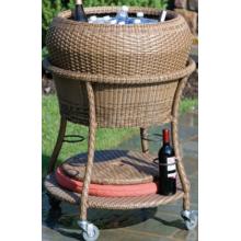 Alfresco Home Everwoven Alabaster Versa Muti-Function Beverage Cooler/Storage Carts