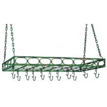 Old Dutch Rustic Rectangular Hanging Pot Racks 36 X 17.5 X 3.5 - Verdigris