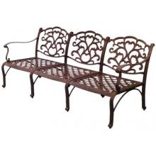 Darlee Catalina Cast Aluminum Sofa With Cushions