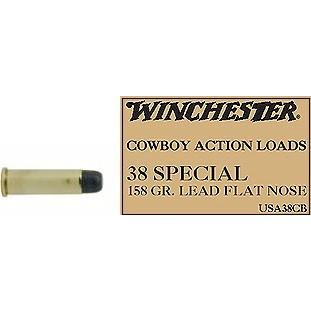 Winchester Ammo 38 Special By Winchester, 38 Special, 158gr USA, Cowboy Loads Lead, (Per 50)