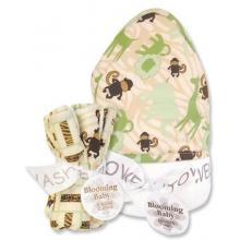 Jungle Jam Hooded Towel & Wash Cloth Bouquet Set