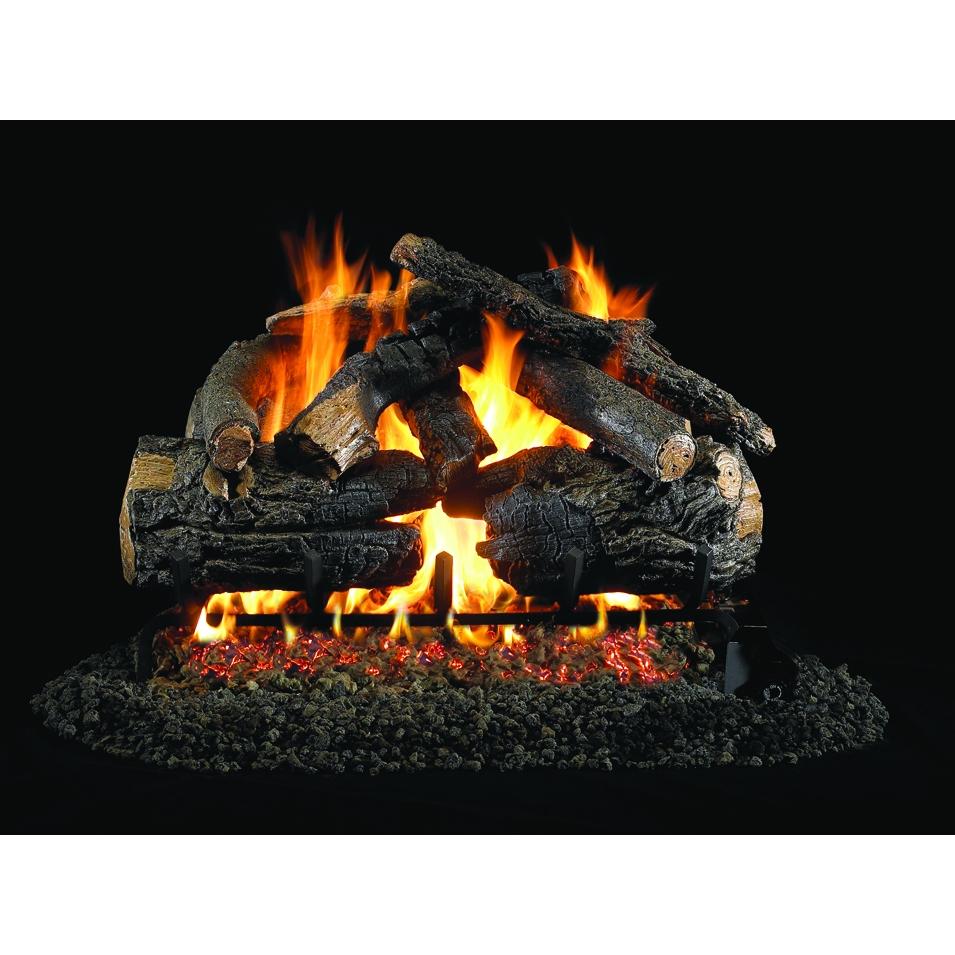 Peterson Gas Logs 36 Inch Pioneer Oak Vented Natural Gas Log Set With G45 Burner - Match Light
