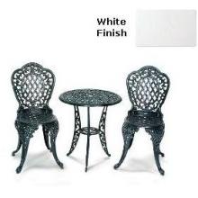 Meadow Decor Amazon Cast Aluminum Patio Bistro Set - White Finish
