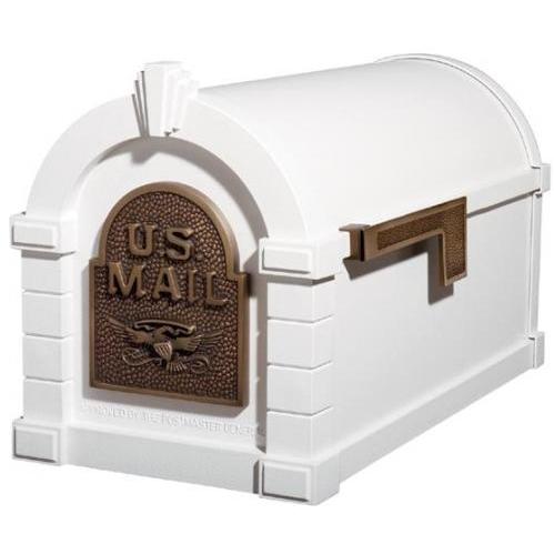 Original Keystone Series Mailbox - White W/ Antique Bronze