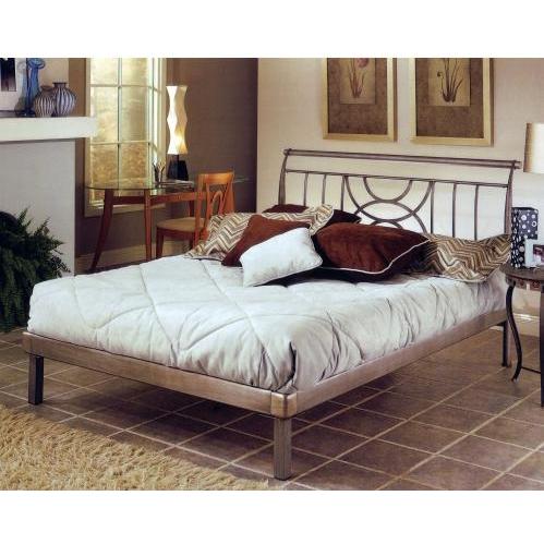 Hillsdale Mansfield Brushed Silver Metal Platform Bed Set - Queen - 1238HQR Hillsdale Mansfield Brushed Silver Metal Platform Bed Set - Queen - 1238HQR