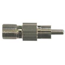 F-FEMALE TO RCA-MALE CONNECTORS, 100 PK