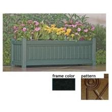 Eagle One Recycled Plastic 34 Inch Nantucket Planter Box Diamond Pattern - Black