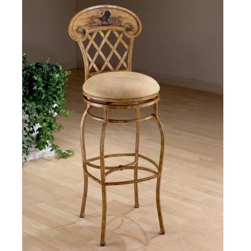 Hillsdale Rooster 26 Inch Swivel Counter Stool - Country Beige - 41344 Hillsdale Rooster 26 Inch Swivel Counter Stool - Country Beige - 41344