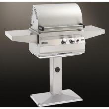 Fire Magic Gas Grills Aurora A430 Natural Gas Grill W/ One Infrared Burner On Patio Post
