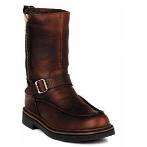 Rocky Georgia Side Zip Wellington Waterproof Work Boots - Soggy Copper Kettle - Size 9 Wide