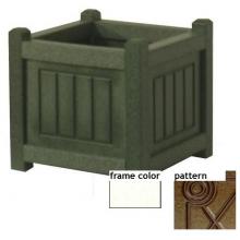 Eagle One Recycled Plastic 12 Inch Nantucket Planter Box Diamond Pattern - White