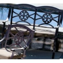 Alfresco Home Lista Dining Bench With Factory Supplied Cushion - Antique Wine
