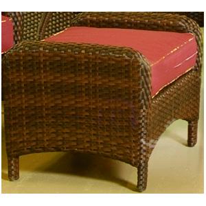Shade Trends Veranda Woven Ottoman With Antique Beige Fabric