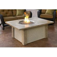 Outdoor GreatRoom Company San Juan 48 Inch Propane Fire Pit Coffee Table In Ameristone Tan