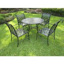 S/5 Sleigh Iron Patio Dining Set - Dark Grey