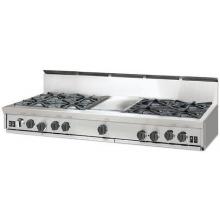 BlueStar RGTNB Series 60 Inch Natural Gas Rangetop Style Cooktop With 12 Inch Griddle