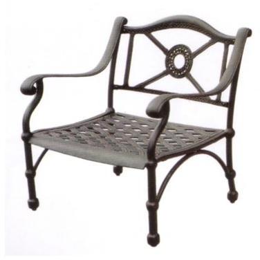 Darlee Monte Carlo Cast Aluminum Club Chair With Cushions by Darlee