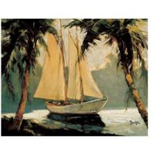 Sailboat, Santa Barbara Poster Print