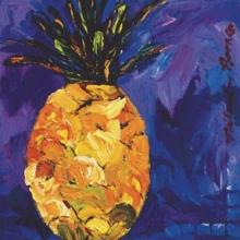 Solitary Pineapple Poster Print