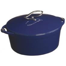Lodge L Series Enamel Cast Iron 4 Quart Dutch Oven - Liberty Blue