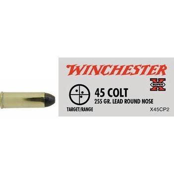 Winchester Ammo 45 Colt By Winchester, 45 Colt, 255gr, Super-X Lead Round Nose, (Per 20)