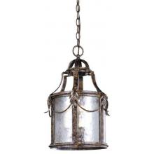 Iron Lanterns Collection Hanging Globe Light Fixture In Oxide Bronze Finish - 3 Bulbs