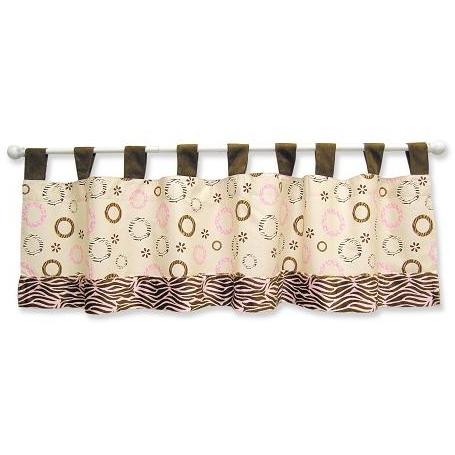 Sweet Safari Pink Window Valance