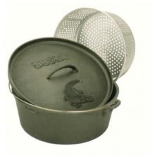 Bayou Classic 12 Quart Cast Iron Dutch Oven With Basket