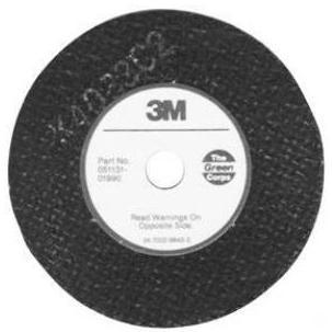 3M Automotive Products Green Corps Cut-Off Wheel, 3 In X 1/16 In X 3/8 In - 5 Pack