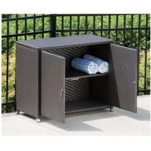 Alfresco Home Vento Wicker Outdoor Storage Cabinet, Rectangular - Java