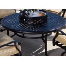 Alfresco Home Weave 52 Inch Bev/Fire Pit Chat Table & Base - Antique Topaz