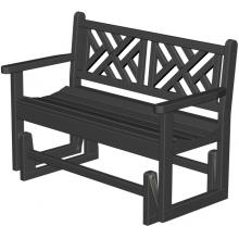 Poly-Wood Recycled Plastic Wood Chippendale Glider Bench - 48 Inches
