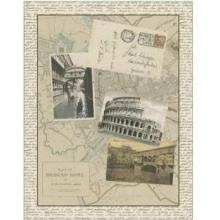 Vintage Map Of Rome Poster Print