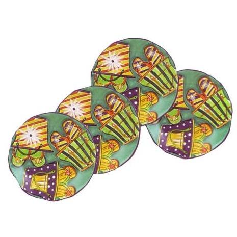 Clay Art Flip Flops Appetizer Plate (Set Of 4)